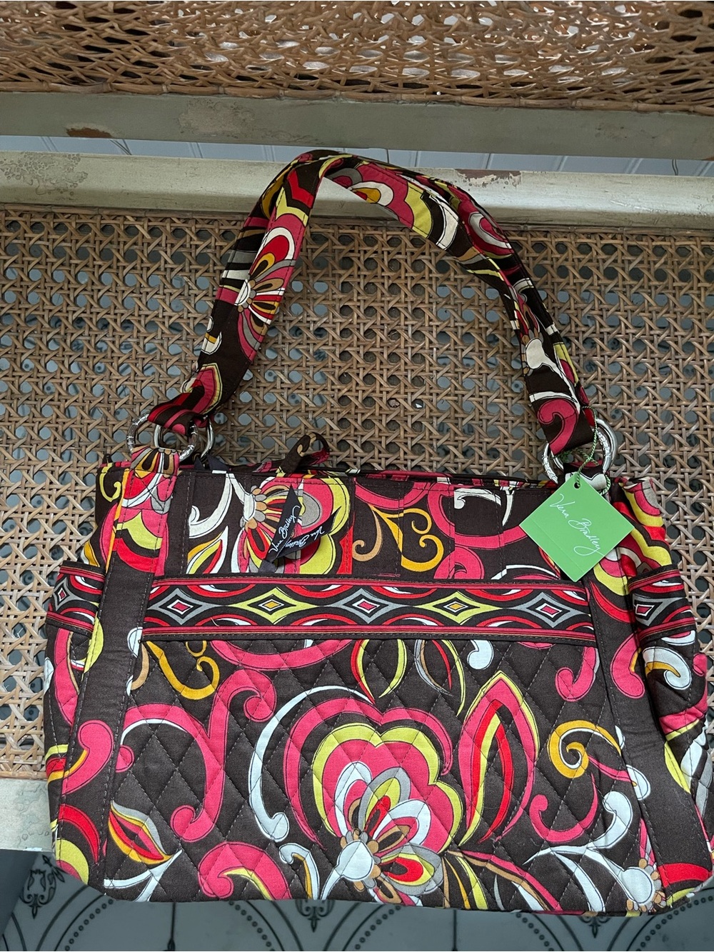 Vintage Vera Bradley Stephanie shoulder bag in retired Puccini pattern NWT